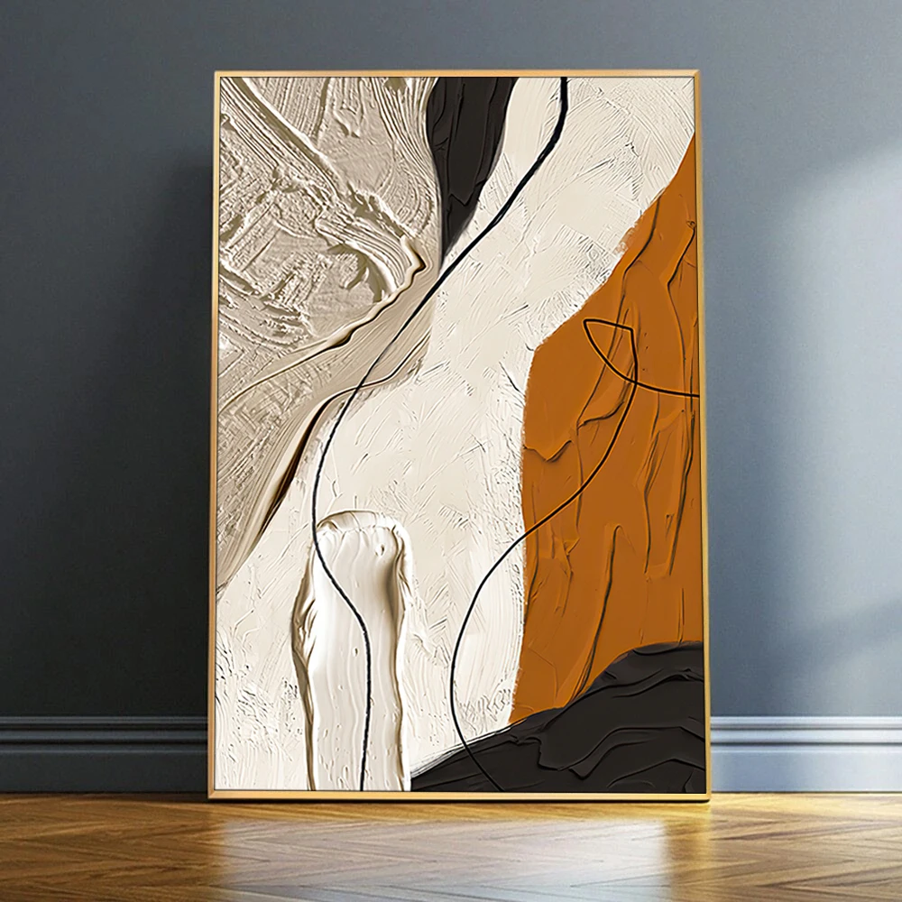 Morandi Style Abstract Art Painting Canvas Cloth Fabric Poster & Print for Home Decor Wall Art Picture