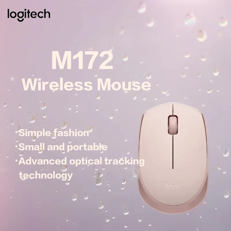 Logitech M172 Wireless Mouse Office Mouse Left and Right Hand For Both Sides Non-Slip Texture With Wireless 2.4G Receiver