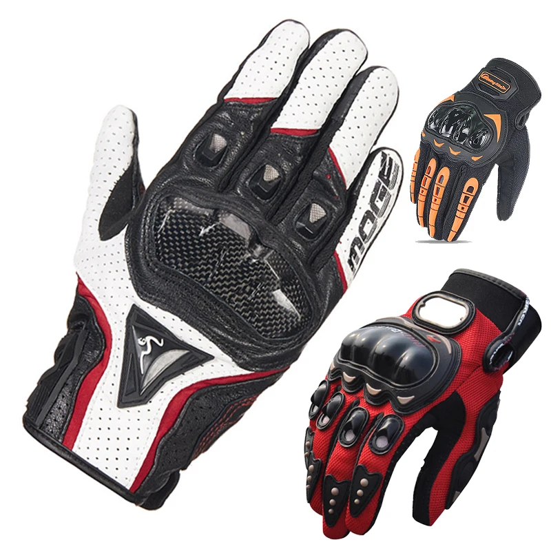 Men woman Motorcycle Gloves Full Finger Riding Moto Gloves Summer winter Motocross Sheepskin leather Gloves Guantes Gloves