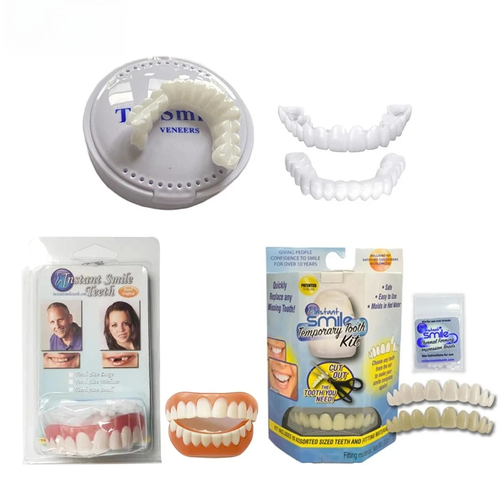 Temporary Denture Brace Snap Upper Lower Fake Tooth Veneers False Teeth Whitening Restoration Repair Filling Materials Kit
