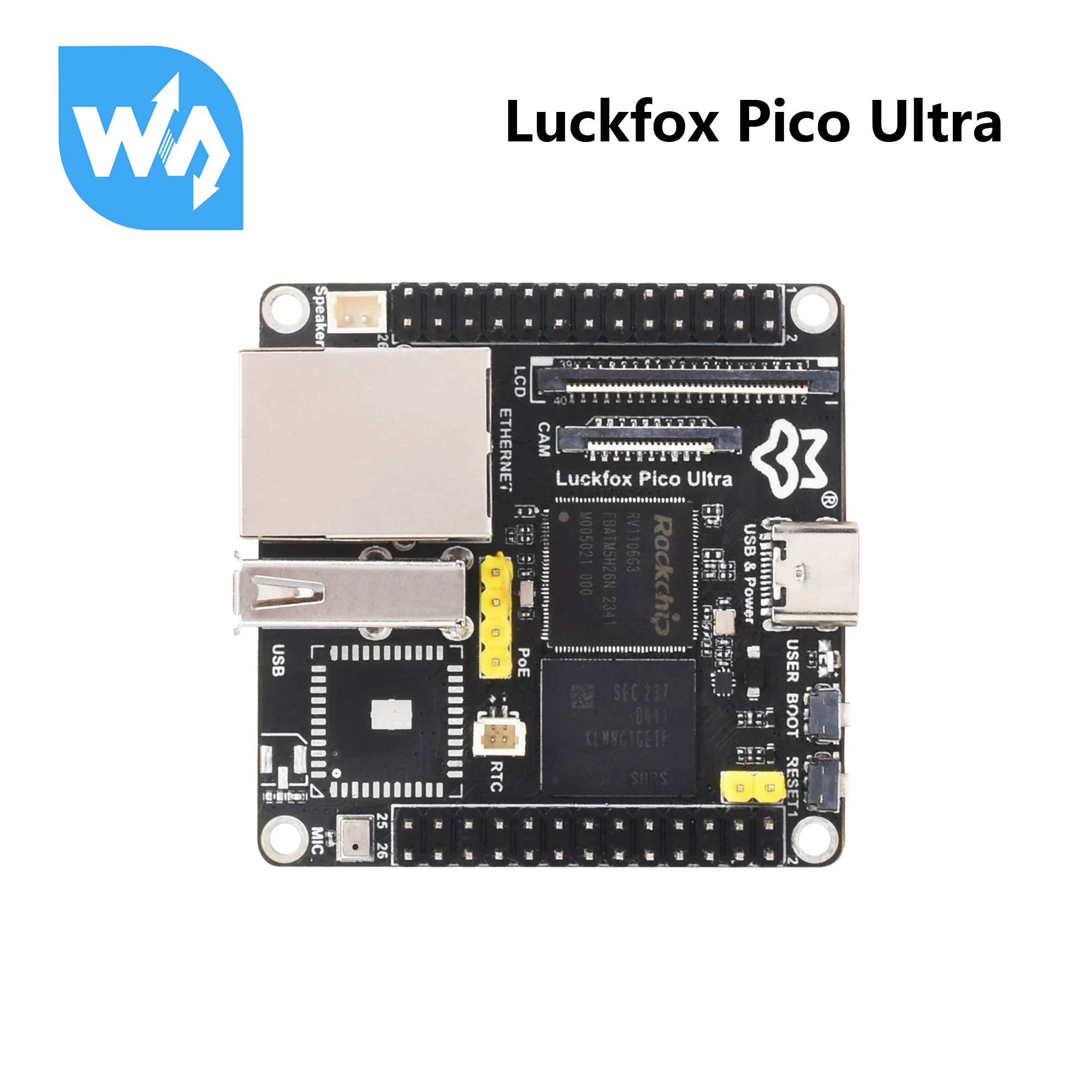 Imagem -02 - Luckfox-placa de Desenvolvimento Ultra Linux Arm Integrado Cortex-a7 Mcu Npu Isp Processadores 8gb Emmc Rv1106