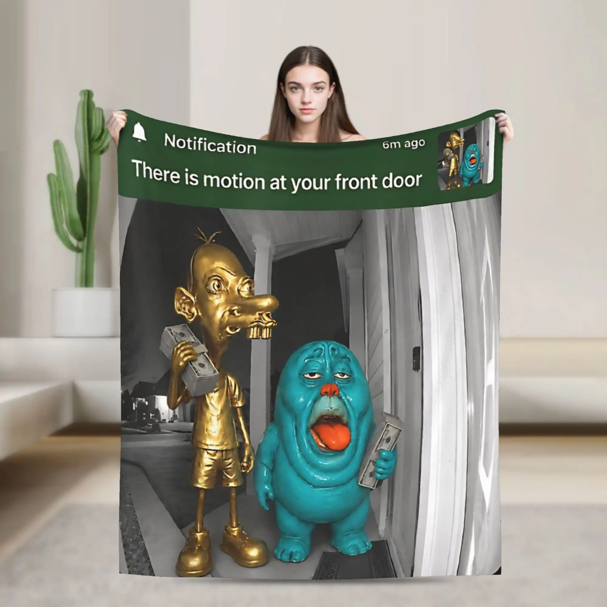 There Is Motion At Your Front Door Neegy Meme  Blankets Soft Fleece Relax Present  Throw Blankets Bedspreads