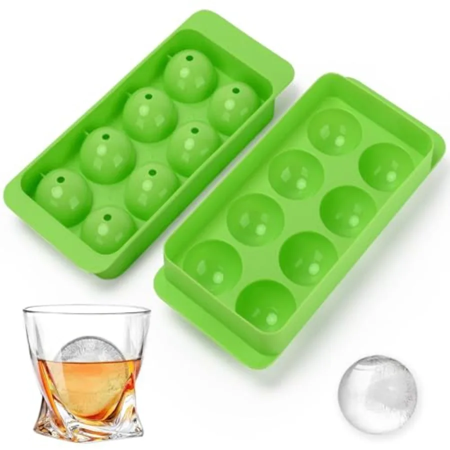

Round Ice Cube Mold, 1.8 INCH x 8, Ice Ball Maker Mold Round Ice Cube Trays for Freezer, Whiskey Ice Cubes Mold, Circle Ice Cub