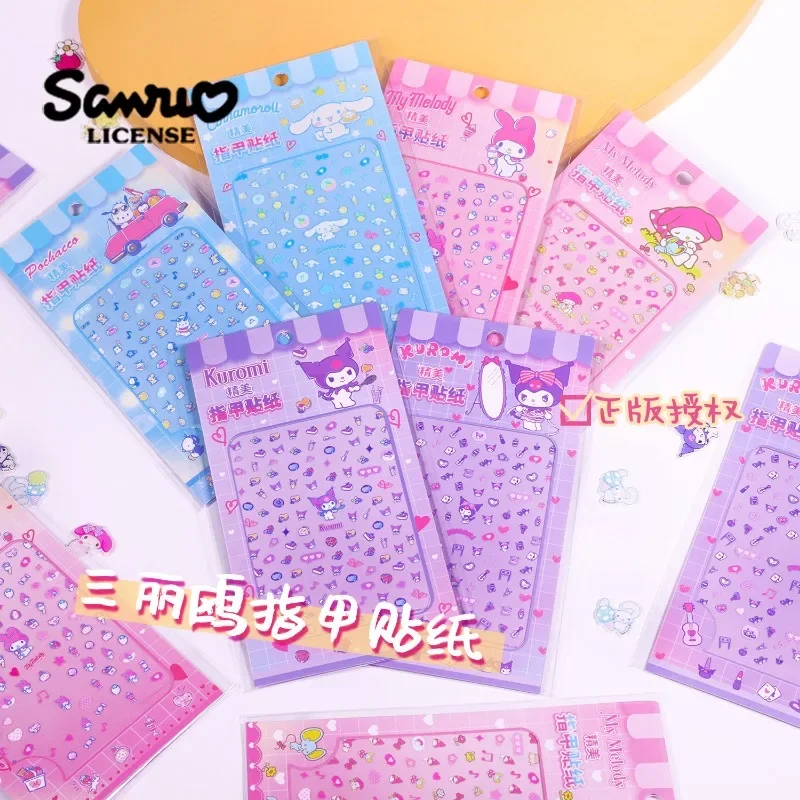 Sanrioed Anime 3D Hello Kittys Nail Stickers Decoration Cute Melody Diy Holiday Style Sweet Girl Diy Handmade Nail Stickers