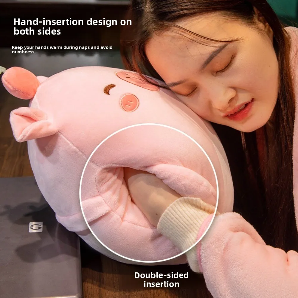 

3-in-1 Capybara Throw Pillow Air Conditioning Blanket Animal Pattern Cartoon Hand Warmer Portable Storage Design Warm Blanket
