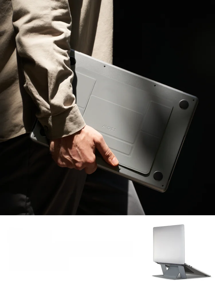 MOFT Laptop Stand ible with     Book pro Desktop Heightening Heat Dissipation Stand Invisible...