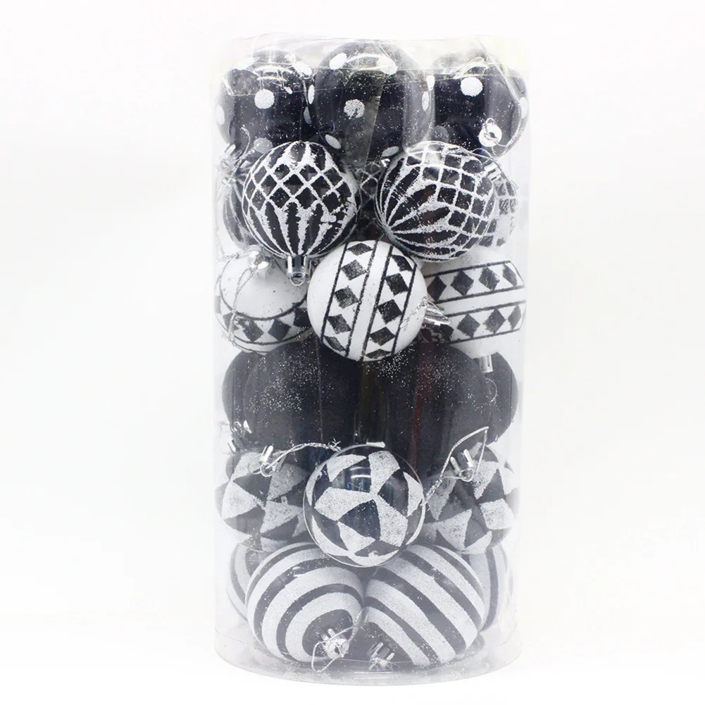 Christmas Tree Pendant Christmas Ball Decoration Eye-catching Accent Glossy Matte Finish Shatterproof Material