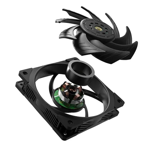 Imagen 2 del producto TEUCER-ventilador enfriador de CPU T30, sistema de refrigeración de carcasa de ordenador, SFDB, silencioso, 2150mm, 120 RPM, 4 pines, PWM, 12cm