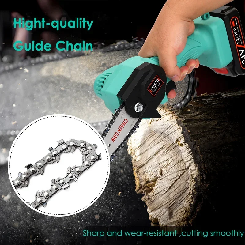 4/6/8 Inch Chains Electric ChainSaw Chain Guide Replacement Mini Steel Chainsaw Garden Electric Power Tools Chains Accessory