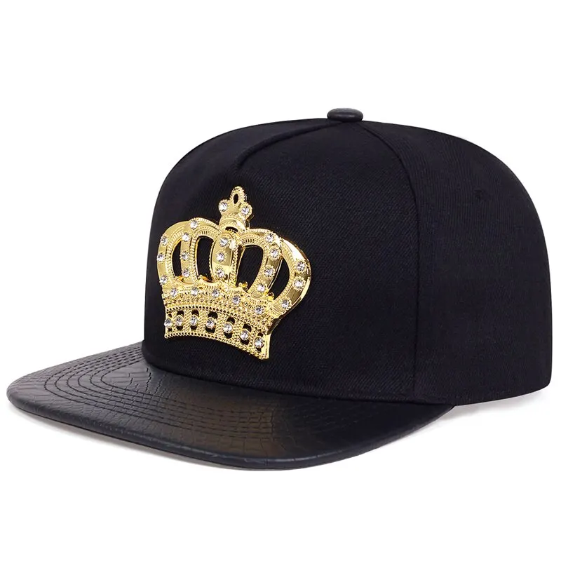 Unisex Crown Emblem Kapelusze hip-hopowe Outdoor Regulowane Czapki Baseball Kapelusz