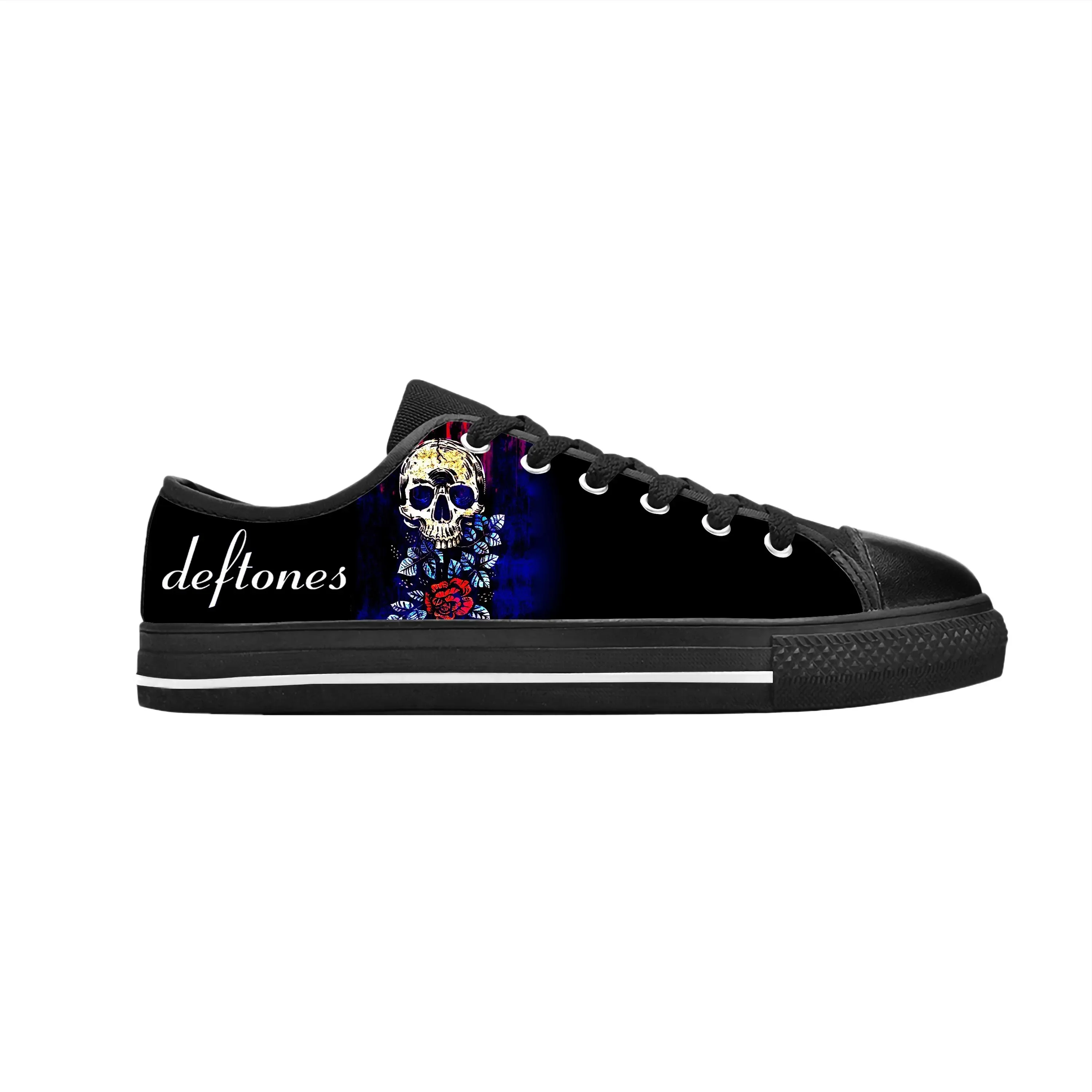 Deftone-Baskets basses respirantes pour hommes et femmes, Eagle Skull, Seton Rock Band Music, Cool Casual, Gril Shoes, Confortable, Impression 3D, Modules