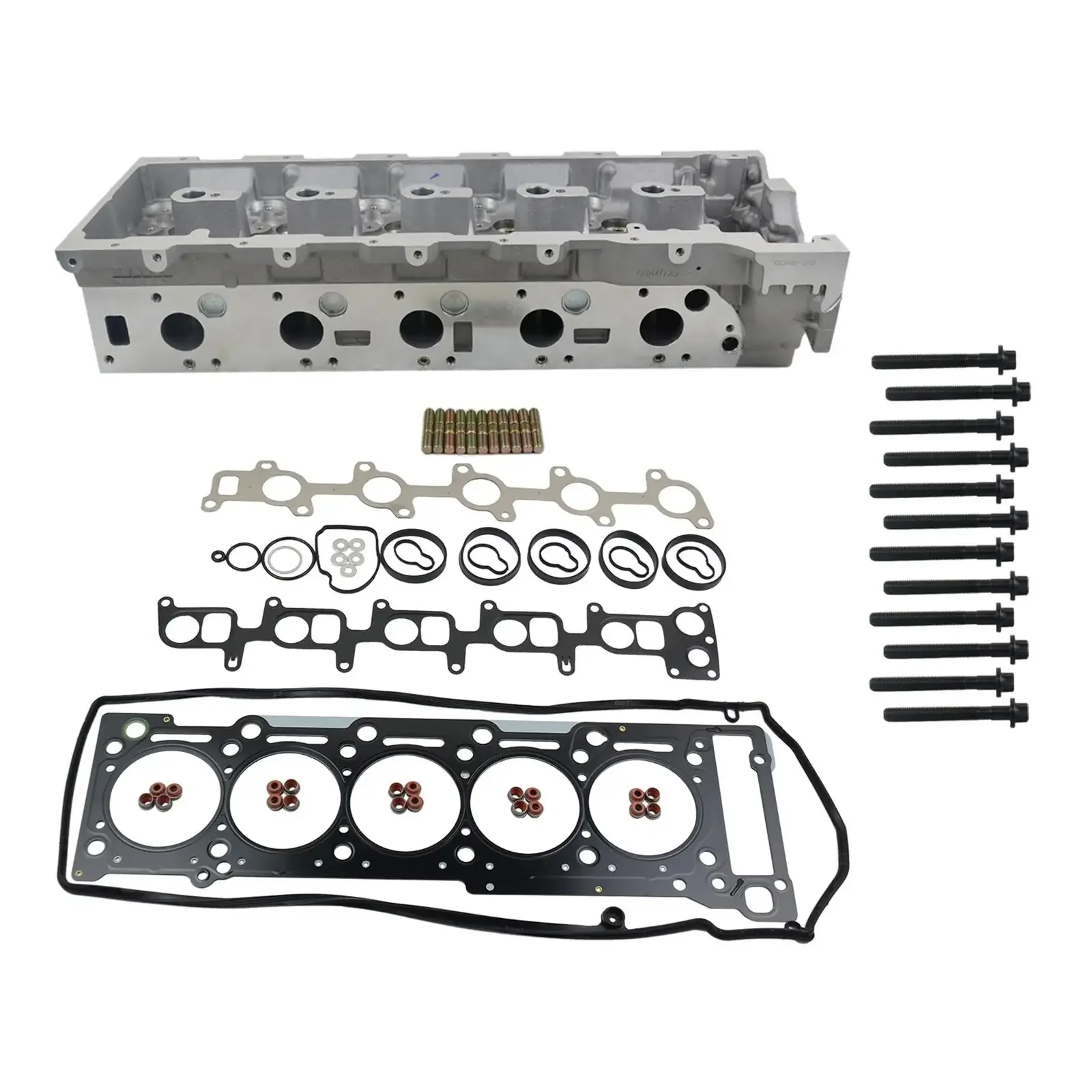 رأس الأسطوانة AP02 لسيارة Mercedes C/E/G/M Class 270 CDI OM 612 بما في ذلك الصمامات + مسامير + مجموعة حشية رأس الأسطوانة الجديدة #2