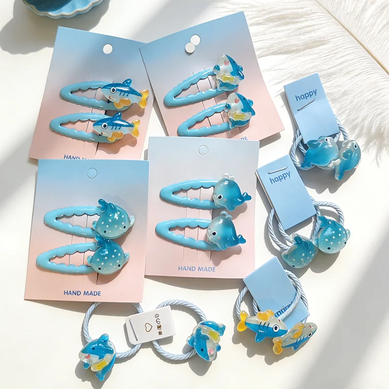 

4PC Fashion Lovely Style Shark Fish BB Hair Side Clips Vintage Small Hairpin for Girls Women Korean Hair Accessories