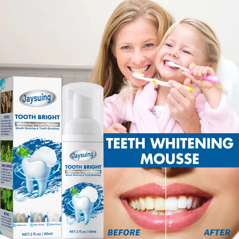 

Whitening Mousse Toothpaste - Oral Clean, Odor Control, Plaque Reduction & Teeth Brightening, Portable Foam For Freshness