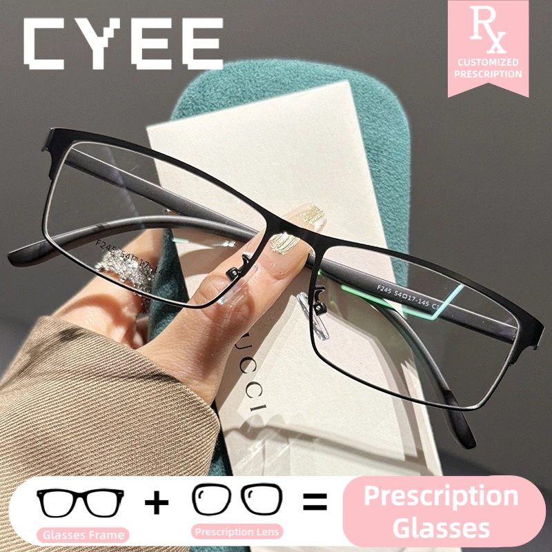 

Универсальные фотохромные очки для близорукости CYEE, очки с прогрессивными линзами, мужские квадратные очки по индивидуальному заказу, оптические очки по рецепту