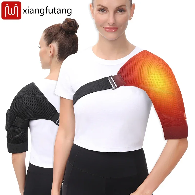 Electric Heated Massage Shoulder Brace Relief Heating Pads with 3 Temperature Settings Suitable for Left And Right