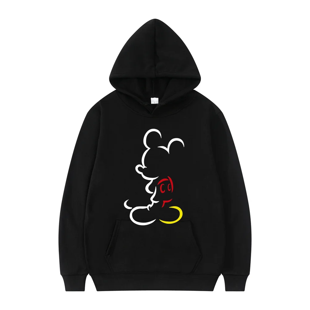 Disney Mickey Mouse Y2K Cartoon Anime Women's Hoodie 2024 New Spring and Autumn Men's Sweatshirt Kawaii Couple Pullover Hot Sale