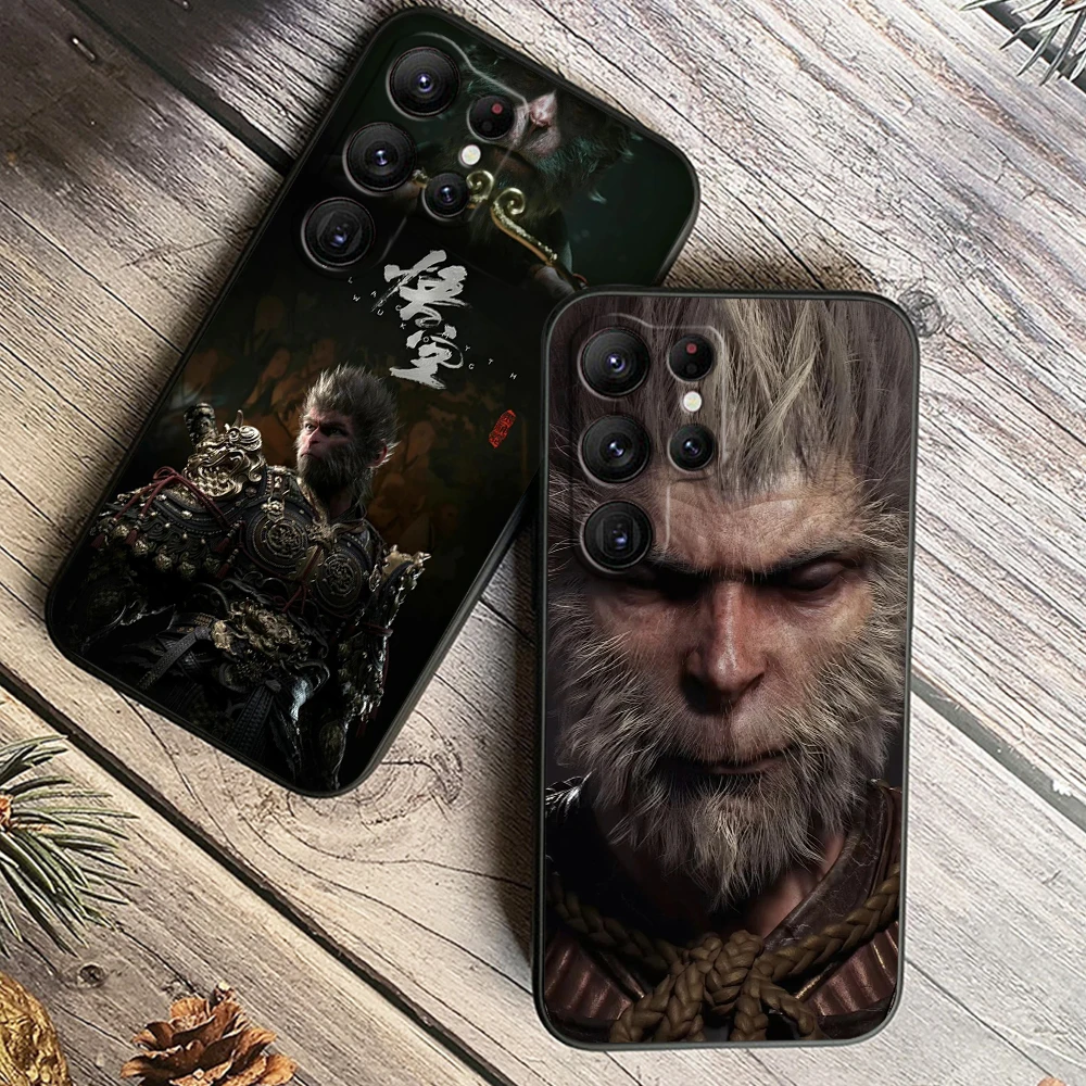 Black Myth Wukong Game Art For Samsung Galaxy S24 S23 S22 S21 S20 FE S10 S10E Plus Ultra Pro Lite 5G Black Funda Phone Case