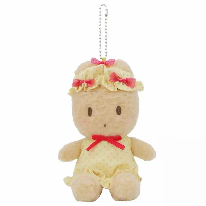 Marron Cream Plush Keychain Nightcap Ribbon Rabbit Bunny Kawaii Cute Bag Keychains Mascot Charm Keyring Girls Toys