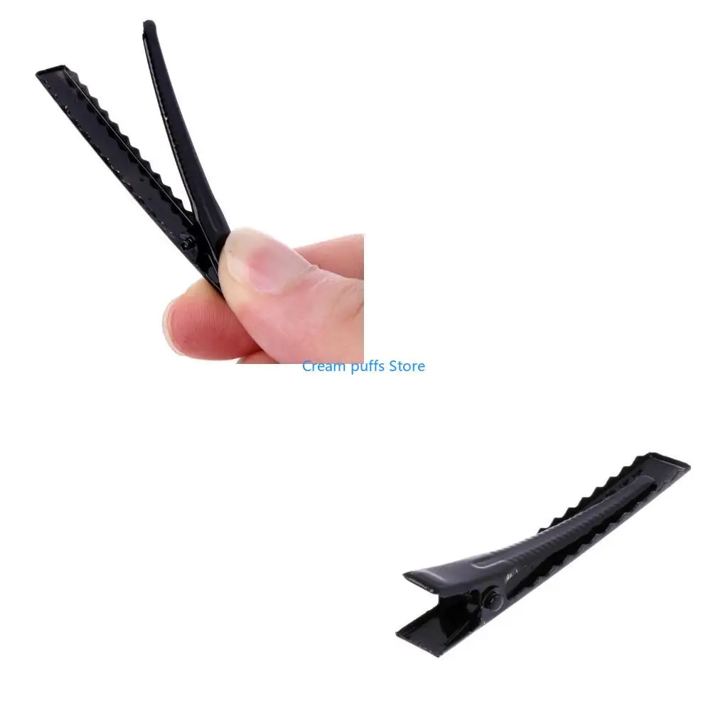50LE 10pcs Duckbill Hairpins Duck Bill Hairpin Rust-proof Metal Hairpin with Holes for Curly Hair Partition Clip