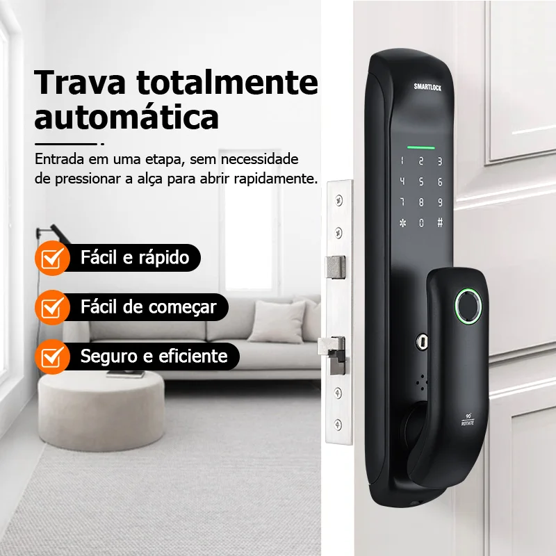 WIFI App Electronic Door Lock, Intelligent Biometric Door Locks Fingerprint, smart wifi Digital Keyless Door Lock
