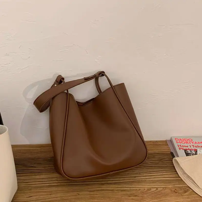 Vintage Shoulder Bags Women Underarm PU Leather Totes Large Capacity All-match Ladies Portable Shopping Travel Handbags Female