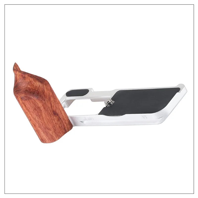 Stylish-Jlwin Camera Accessory For Canon Powershot V1 Handle Wood Grip L Bracket Arca Tripod Release Plate