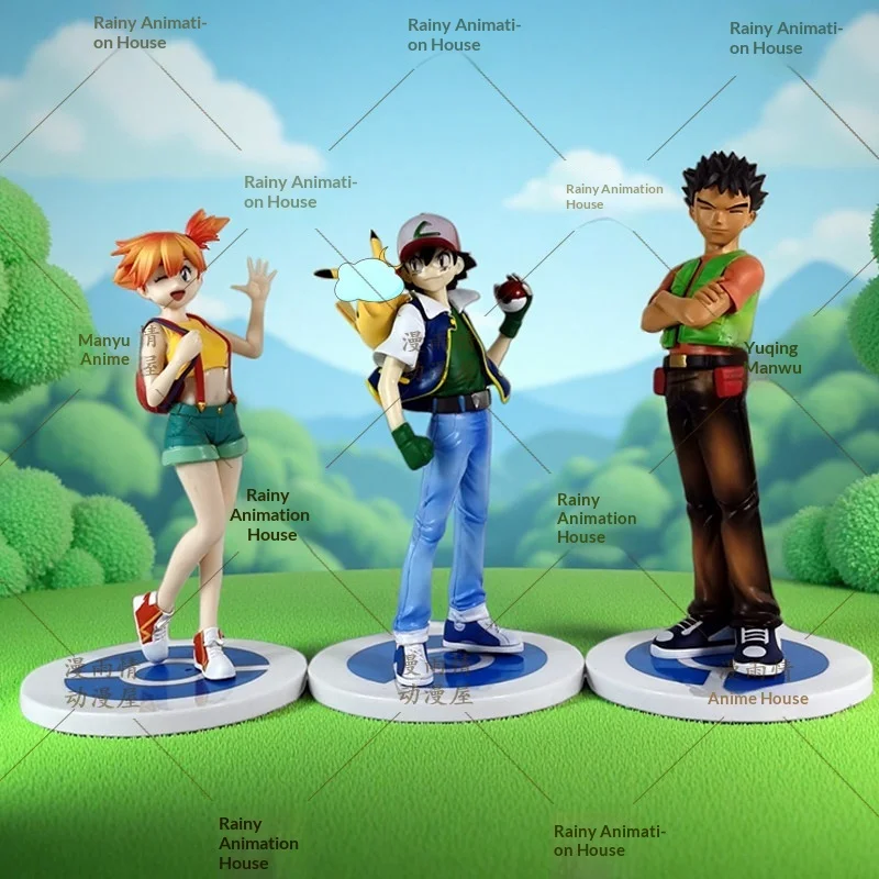 Mg Anime-Figur Pokemon Ash Misty Brock Gk Statue Große Größe Hochwertige Sammlerstücke Desktop-Dekoration für Anime-Sammler