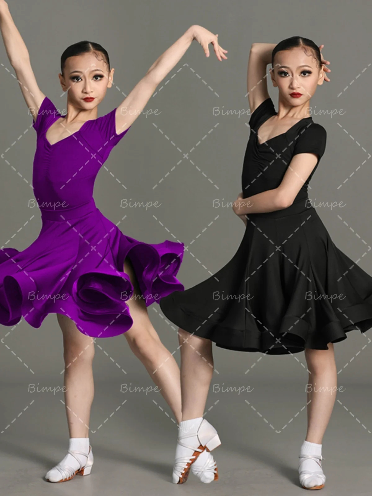 Girl's Latin Dance Competition Uniform Advanced Performance Practice Set Professional Standard Competition Regulations Class