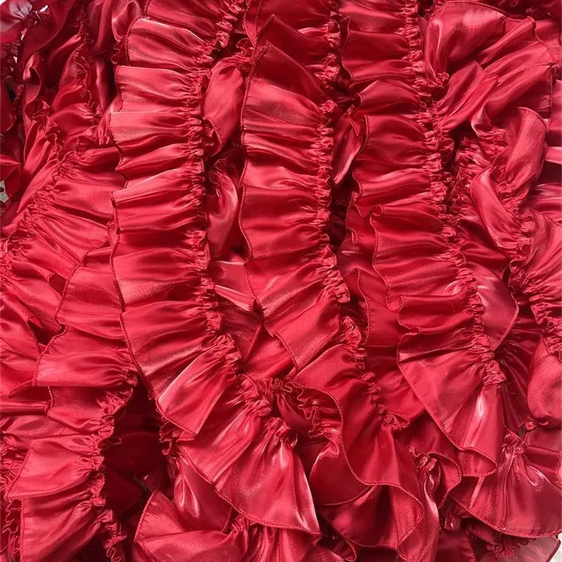 

7cm wide pearlescent yarn pleated lace lace lolita costume baby clothes curtain fabric handmade clothing decoration