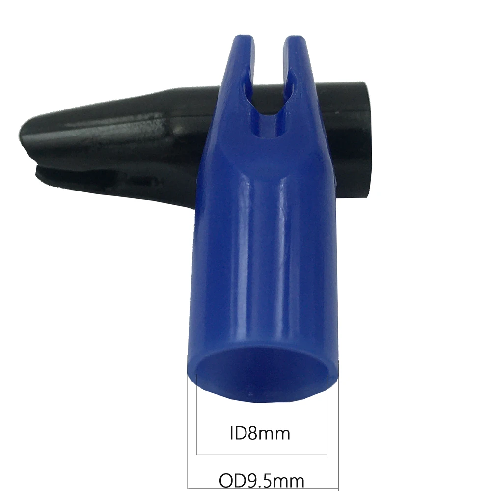 30pcs Archery Arrow Nocks  Shaft OD 8mm Suitable For Wood Arrow Glass fiber Arrow Aluminium Arrow And Carbon Fiber Arrow 6 Color
