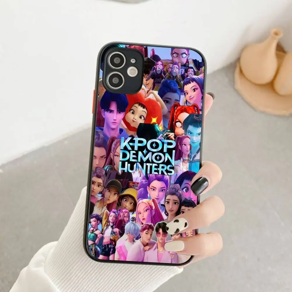 فيلم K-KPop D-Demon H-Hunters جراب هاتف آيفون 16 15 11 12 14 13 Pro Max Mini X XSMax XS XR 7 8 Plus SE4 16e أغطية السيليكا
