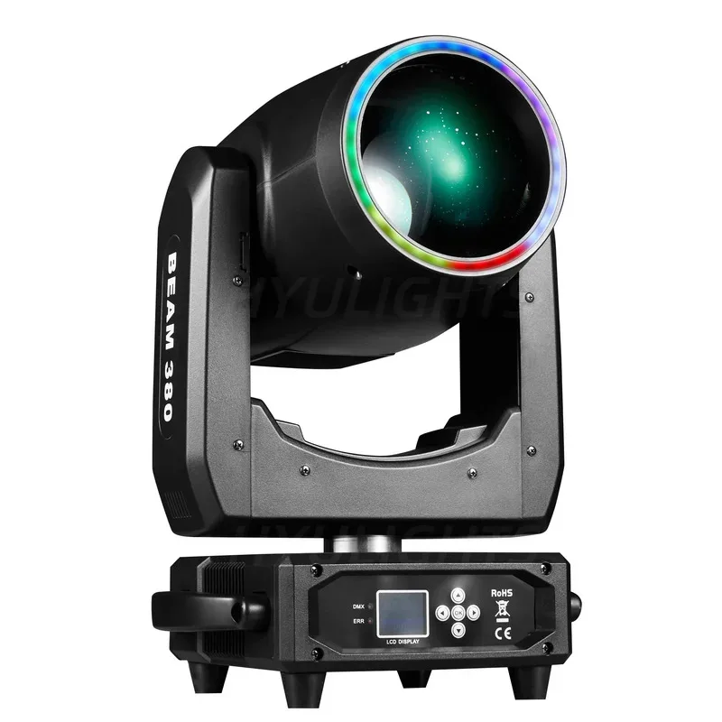 380W 20R moving head with halo effect, 8 and 48 prisms, zoom, spot and beam lights for DJ bars, 14 gobos and color wheel, discot