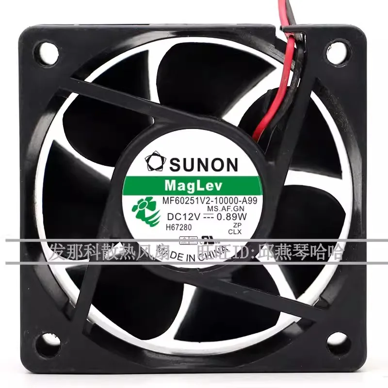 

New Fan for SUNON MF60251V2-10000-A99 6025 12V 0.89W 6CM Axial Cooling Fan 60*60*25MM