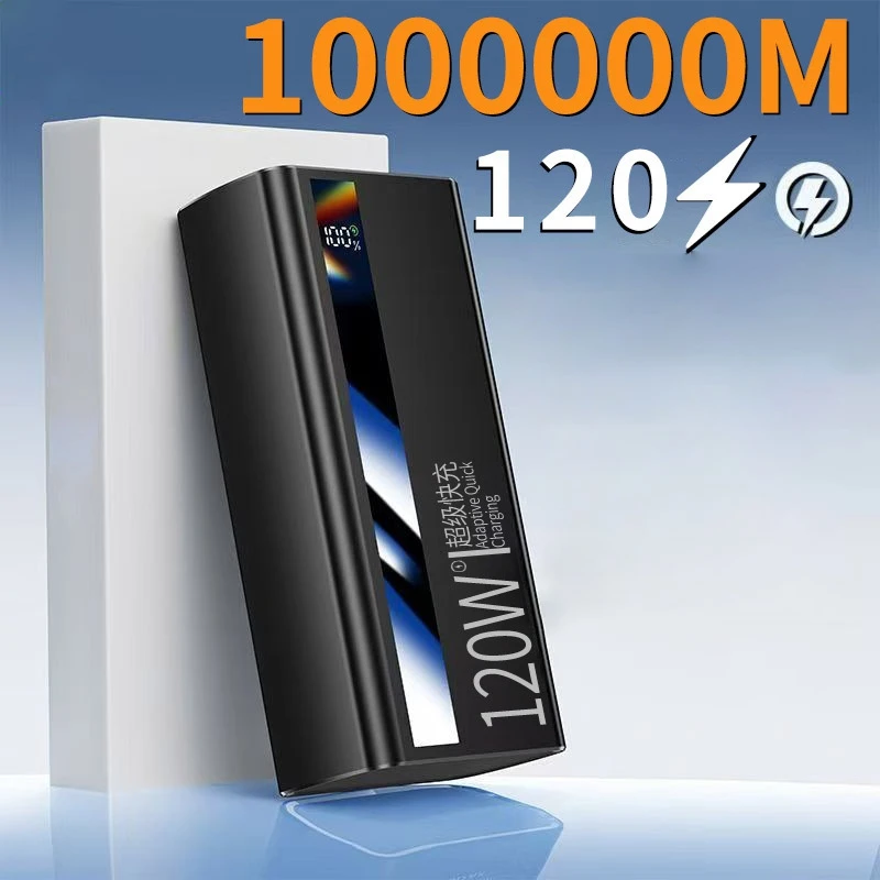 Xiaomi 2026New 200000mAh بنك طاقة ذو سعة كبيرة جدًا 120 وات شحن سريع محمول شاشة ديجيتال باور بانك لهاتف آيفون سامسون