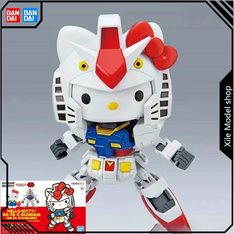 

Gundam Bandai SDCS EX Hello Kitty RX-78-2 SD EX-STANDARD в сборе, механизм, оригинальный продукт, сборная модель, комплект, подарки, игрушки