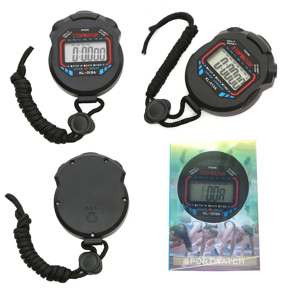 

Многофункциональный электронный секундомер, спортивный таймер, профессиональный водонепроницаемый ЖК-дисплей для тренеров и судей по фитнесу