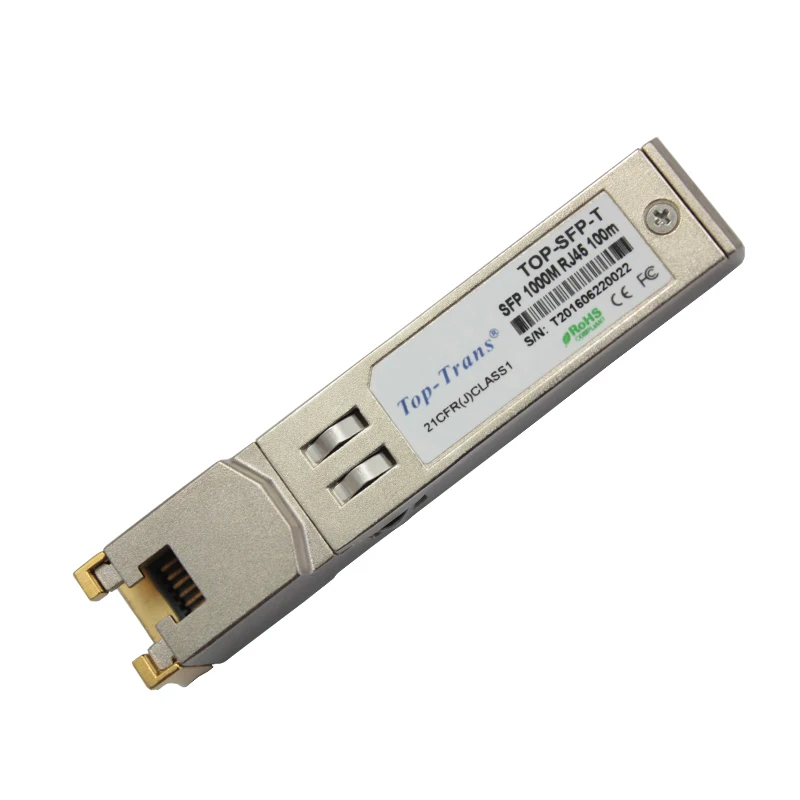 S-RJ01 is RJ45 SFP 10/100/1000M copper module  1000Base-T Copper sfp transceiver microtik 1G original link