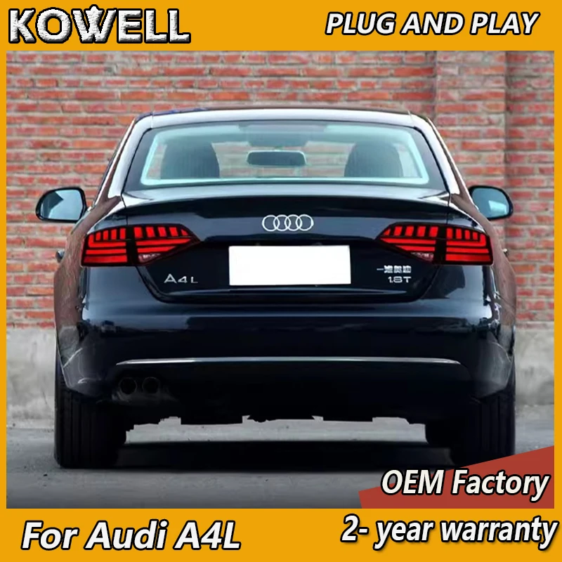 

Стайлинг автомобиля для Audi A4, задний фонарь 2009-2012 A4, задний фонарь A4L, задний DRL, противотуманный тормоз, указатель поворота, задний ход