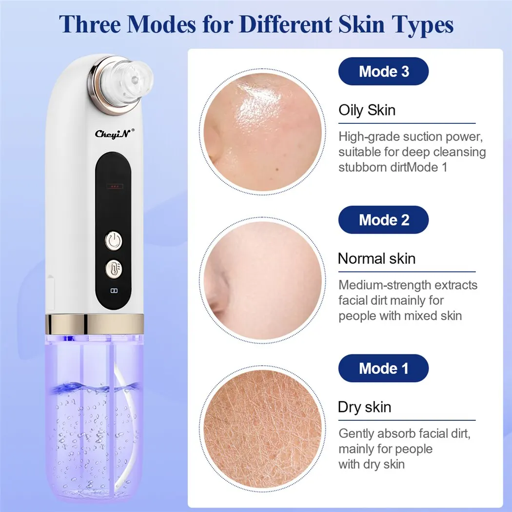 CkeyiN Ultra Micro Bubble Electric Blackhead Remover Suction Facial Cleansing Tool Dead Skin Acne Dark Spot Remover for Face