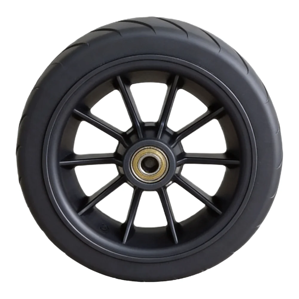 170x100 mm Folding Wagon Wheels with 8 mm Axle Hole PP+PVC Construction for Quiet Smooth Operation on Multiple Surfaces