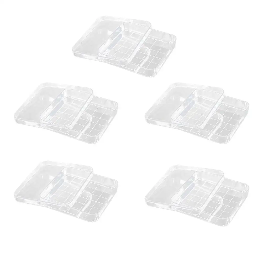 

5pcs Petri Dish Plastic Transparent Culture Dishes Yeast Lab Experiment Biology Study Reusable Safe Material Durability