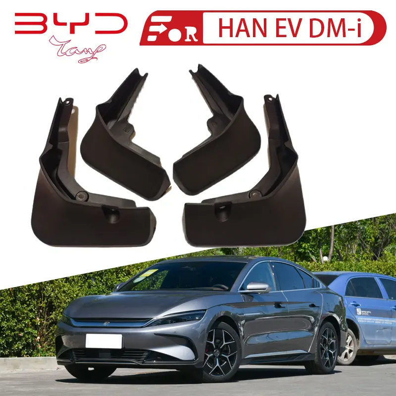 

4PC Mudguards for BYD HAN EV DM-i 2020 2021 2022 Accessories Mud Flaps Anti-splash Guards Fender Rear Wheel Car Styin