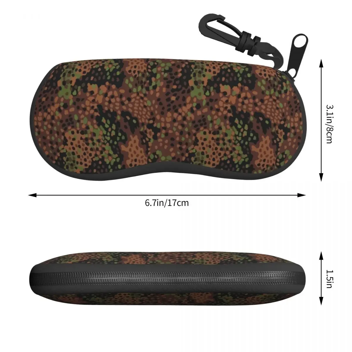 Custom Erbsenmuster Pea Dot German Camo Shell Eyeglasses Case Women Men Fashion Camouflage Glasses Case Sunglasses Box Pouch