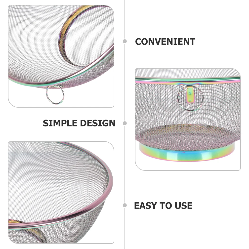 

Stainless Steel Mesh Basin 20CM Multi Color Rice Washer Strainer Colander Fruit Vegetable Drainer Bowl Kitchen Bar Accessories