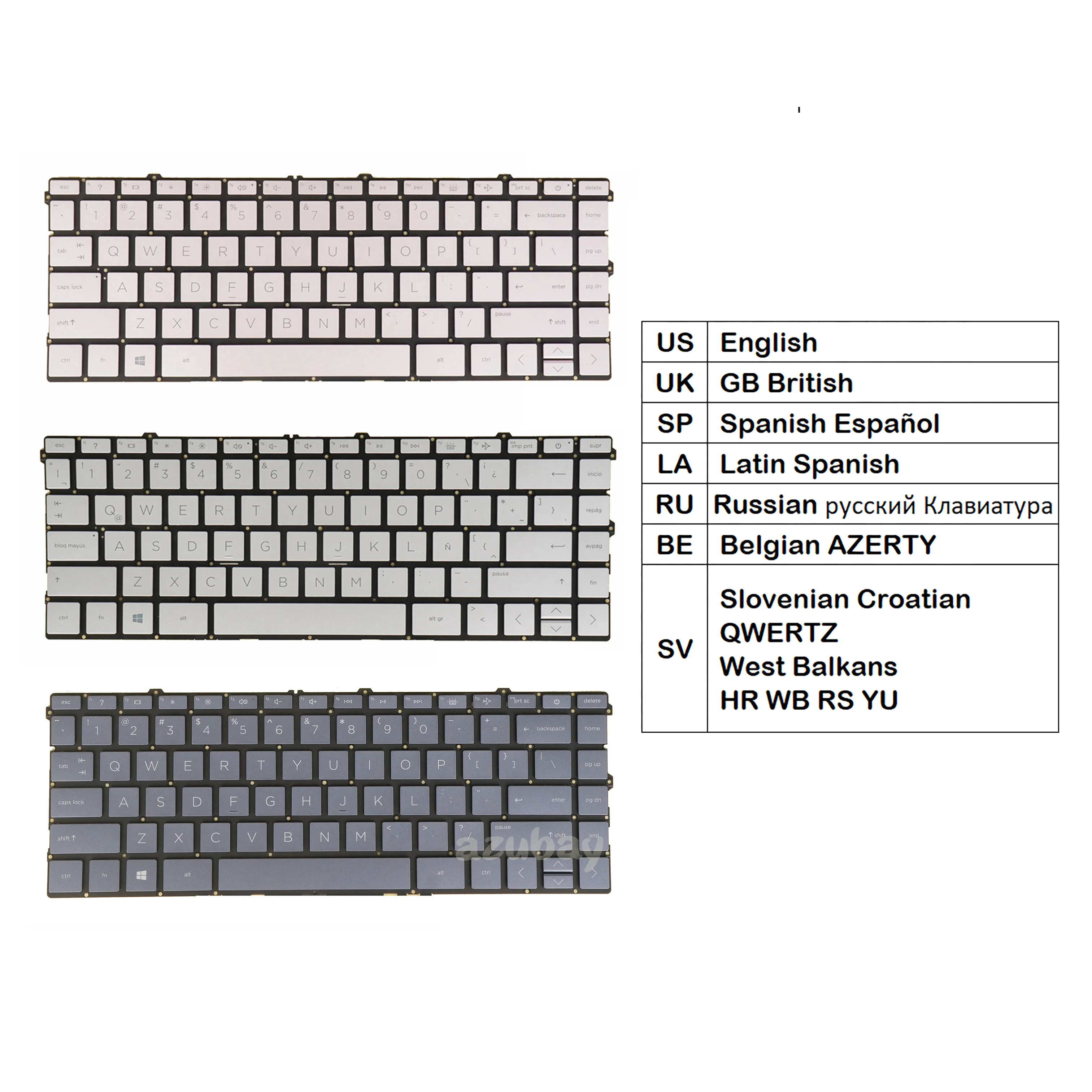 

Backlit Laptop Keyboard For HP Pavilion 14-ec 14-ec0000 14-ec1000 LA Spanish Belgian AZERTY Slovenian Croatian Russian UK US