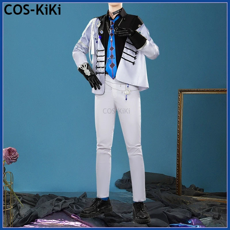 

COS-KiKi Vtuber Nijisanji Seible Game Suit Cool Handsome Uniform Cosplay Costume Halloween Carnival Party Role Play Outfit
