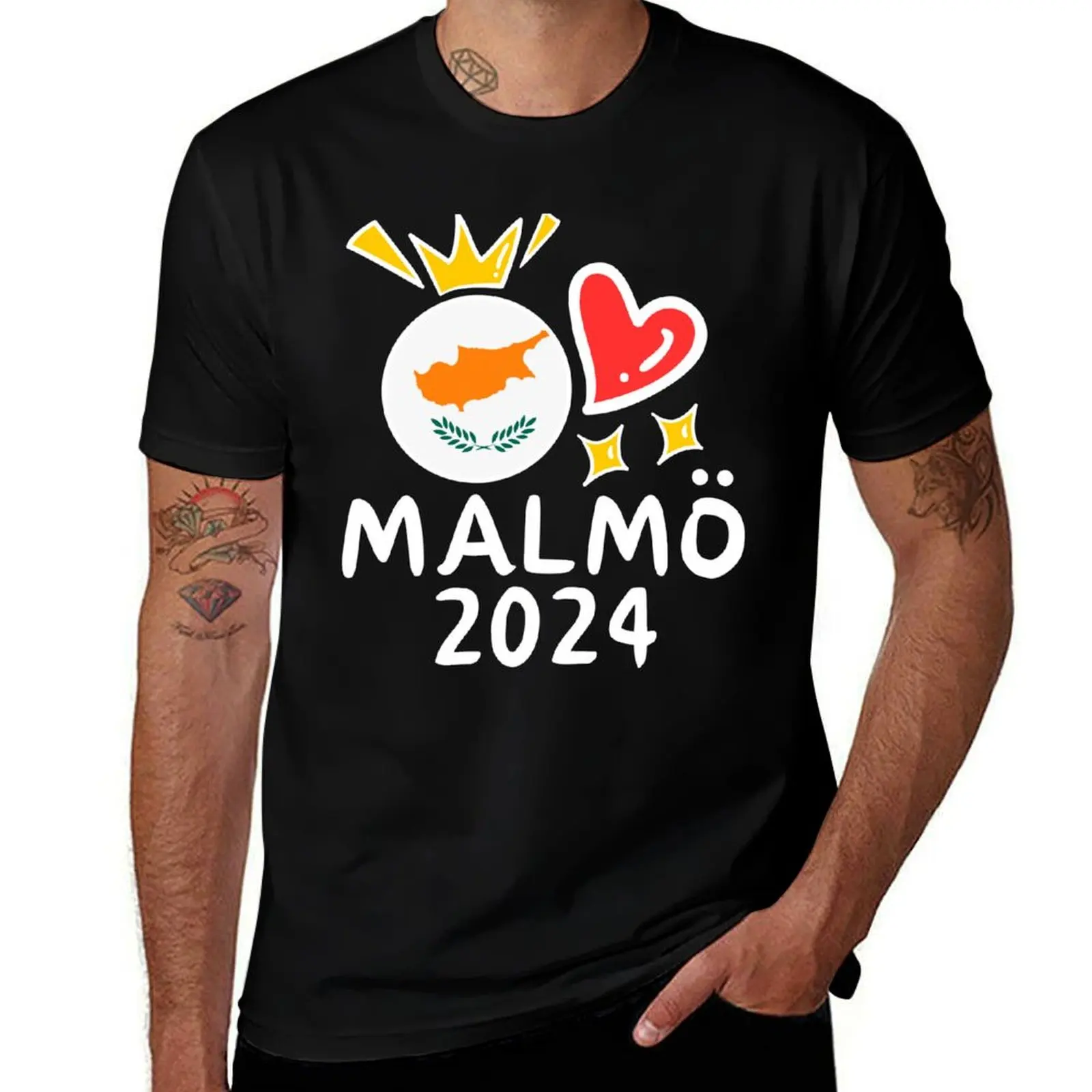 

Eurovision 2024 Song Contest Malmo Cyprus Winner T-Shirt t shirts for man cotton funny man t shirt cotton T-Shirt