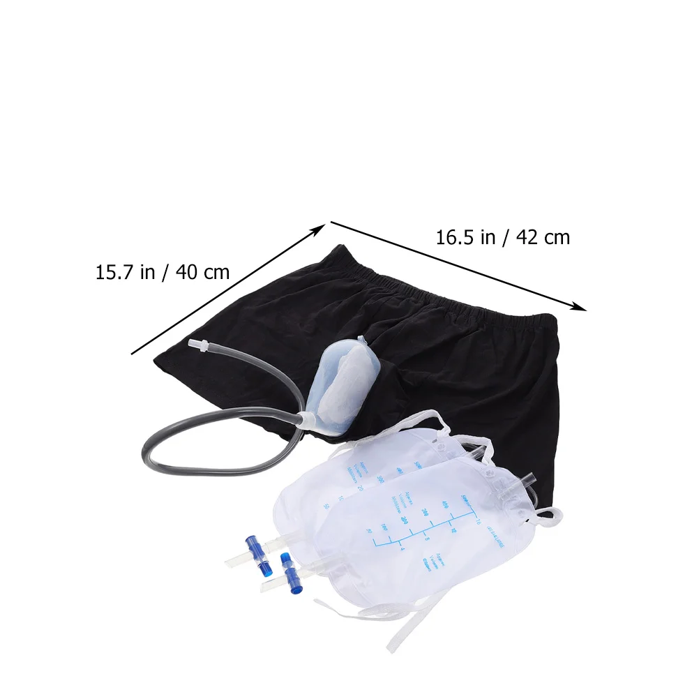 Walking Urine Bag Male Urinal Pants Men Panties Urinary Collection Supplies Silica Gel Leak Proof Elderly