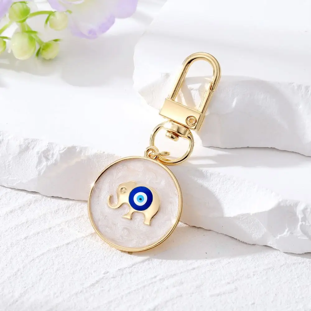 Turkish Blue Eye Pendant Keychain Demon Eye Keyring Friend Lovers Enamel New Design Fatima Animal Bag Car Box Accessory